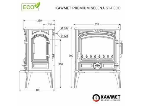 Чавунна піч KAWMET Premium SELENA S14 ECO Чавунна піч KAWMET Premium SELENA S14 ECO фото