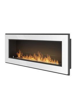 Біокамін Simple Fire FRAME 1200 Білий зі склом Біокамін Simple Fire FRAME 1200 Білий зі склом фото