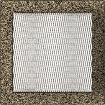 Камінна решітка Kratki чорно-золота 22x22 22CZ фото