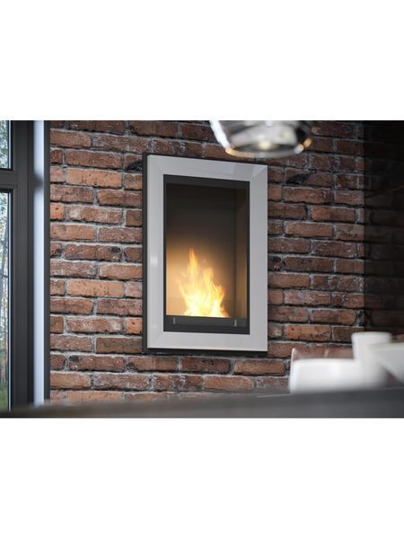 Біокамін Simple Fire FRAME 550 Білий зі склом Біокамін Simple Fire FRAME 550 Білий зі склом фото