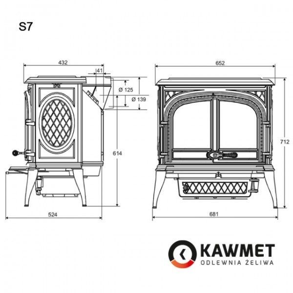 Чавунна піч KAWMET Premium ARES S7 ECO Чавунна піч KAWMET Premium ARES S7 ECO фото