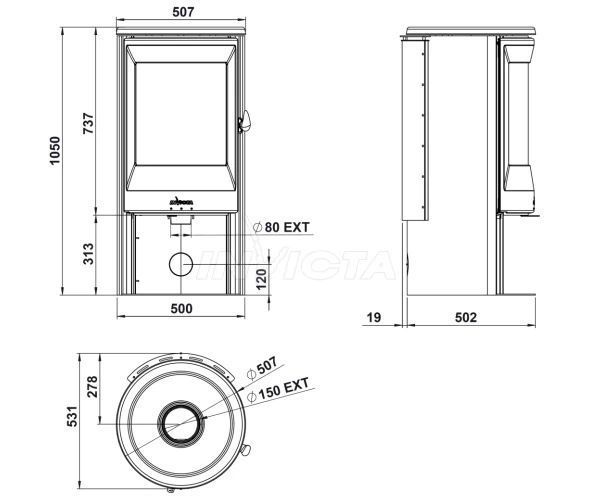Піч-камін Invicta Neosen (ref. 6488-36) 109756 фото