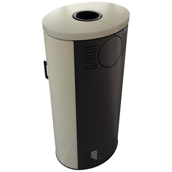 Сталева піч-камін Kratki KOZA AB S DR ECO CREMA БЕТОН КРЕМ (8 кВт) KOZA/AB/S/DR/ECO/CREMA фото