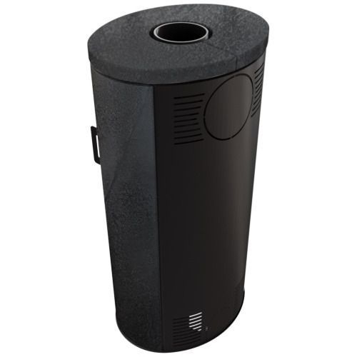 Сталева піч-камін Kratki KOZA AB S DR ECO NERO БЕТОН ЧОРНИЙ (8 кВт) KOZA/AB/S/DR/ECO/NERO фото